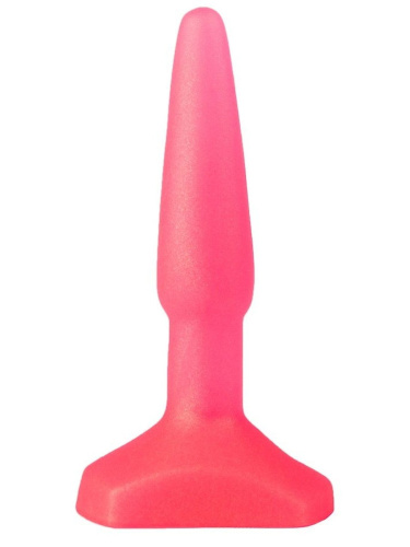 Розовая анальная пробка для ношения