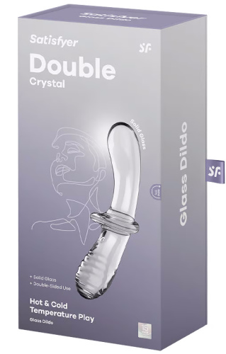 Двусторонний фаллос из стекла Satisfyer Double Crystal прозрачный 20 см фото 6