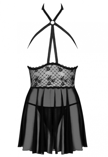 Пикантный бэби-долл с открытой грудью и стрингами Nettsy L/XL фото 4