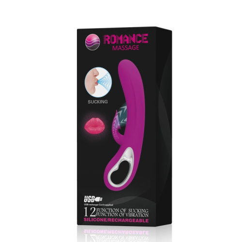 Перезаряжаемый вибратор с эффектом всасывания Romance фото 7