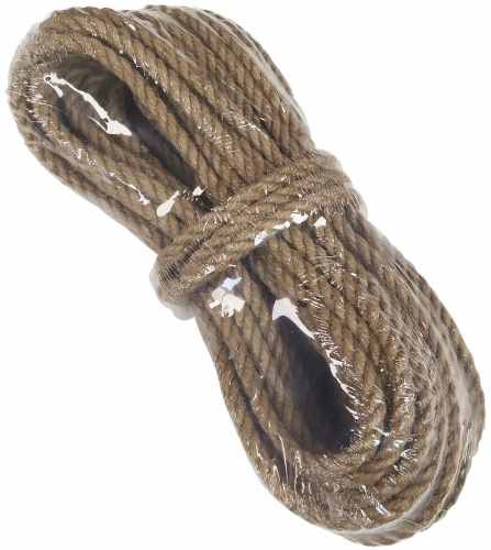Веревка крученая 20 м из джута диаметр 8 мм фото 2
