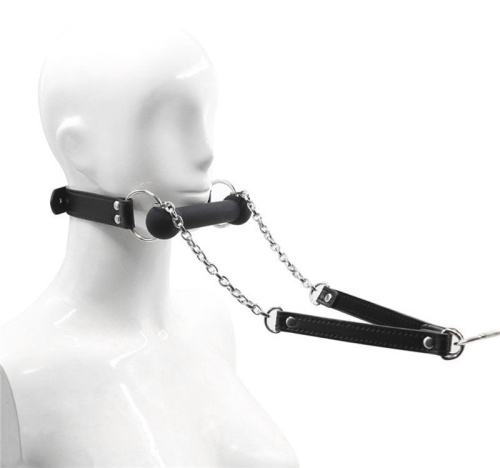 Кляп-трензель с поводком фото 4