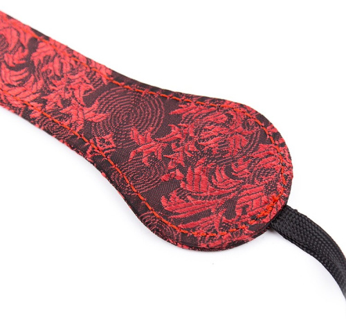 Черно-красный пэдл с шелковым рисунком 32 см фото 5