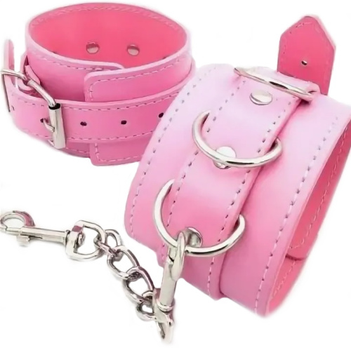 Классические розовые наручники фото 4