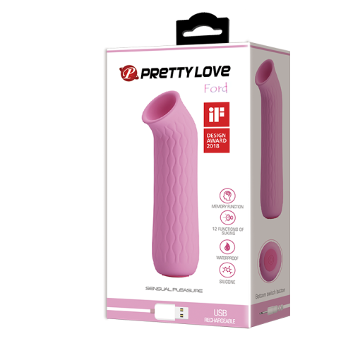 Универсальный вакуумный стимулятор Pretty Love Ford светло-розовый фото 8