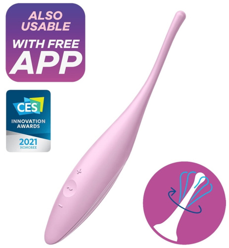 Точечный смарт-стимулятор с вибрацией Satisfyer Twirling Joy розовый фото 2