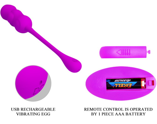 Перезаряжаемое виброяйцо Pretty Love Leshy с беспроводным управлением фото 8