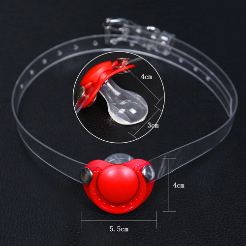 Кляп-соска красного цвета фото 3