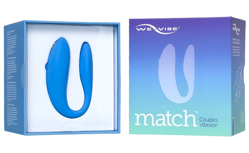 We-Vibe Match Вибромассажер голубой для пар с дистанционным пультом фото 20
